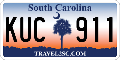 SC license plate KUC911