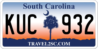 SC license plate KUC932
