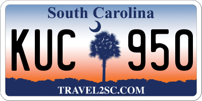 SC license plate KUC950