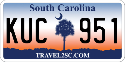 SC license plate KUC951