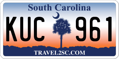 SC license plate KUC961