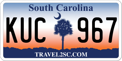 SC license plate KUC967