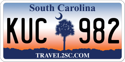 SC license plate KUC982