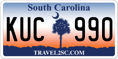 SC license plate KUC990