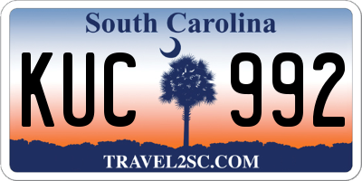 SC license plate KUC992