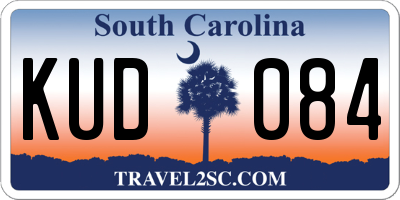 SC license plate KUD084