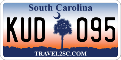 SC license plate KUD095