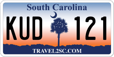 SC license plate KUD121