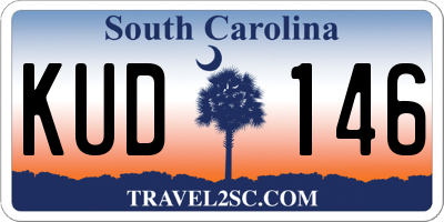 SC license plate KUD146