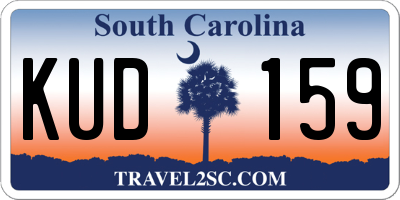 SC license plate KUD159