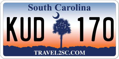 SC license plate KUD170