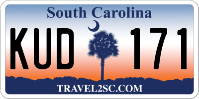 SC license plate KUD171