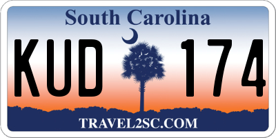 SC license plate KUD174