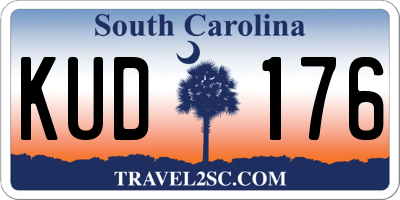 SC license plate KUD176