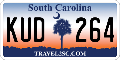 SC license plate KUD264