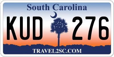 SC license plate KUD276