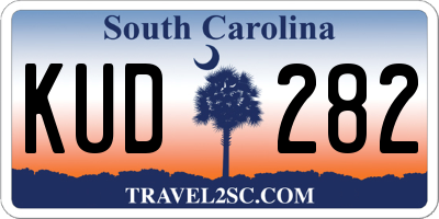 SC license plate KUD282