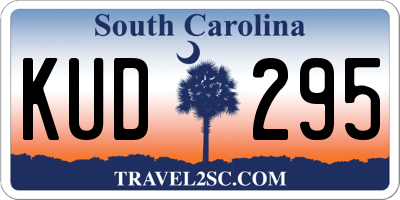 SC license plate KUD295
