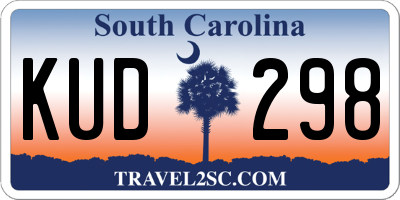 SC license plate KUD298