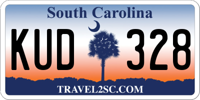 SC license plate KUD328