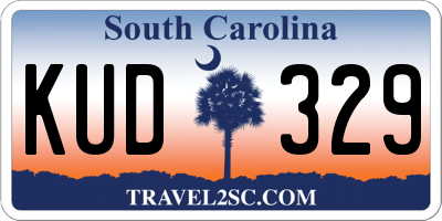 SC license plate KUD329