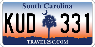 SC license plate KUD331