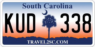 SC license plate KUD338