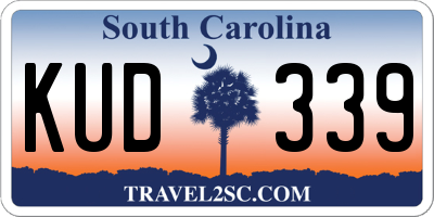 SC license plate KUD339