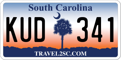 SC license plate KUD341