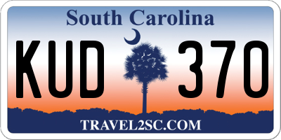 SC license plate KUD370