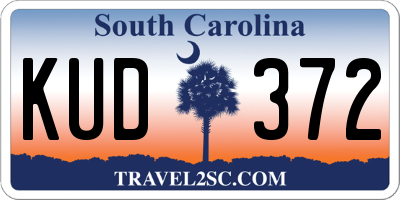 SC license plate KUD372
