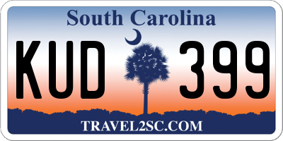 SC license plate KUD399