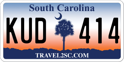 SC license plate KUD414