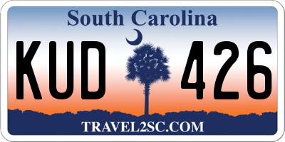 SC license plate KUD426