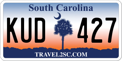 SC license plate KUD427