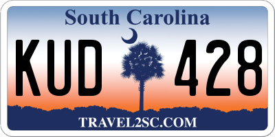 SC license plate KUD428