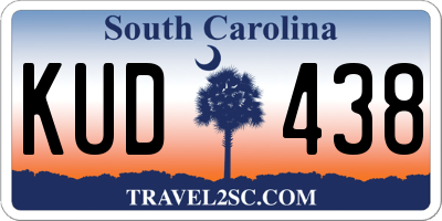 SC license plate KUD438