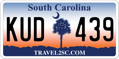 SC license plate KUD439