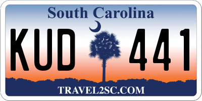 SC license plate KUD441
