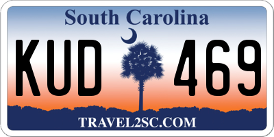 SC license plate KUD469