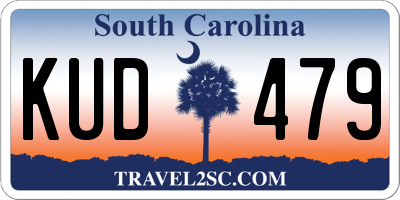 SC license plate KUD479