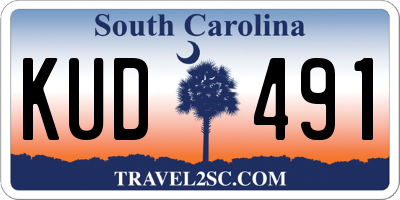 SC license plate KUD491