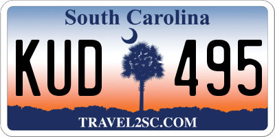 SC license plate KUD495