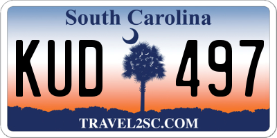 SC license plate KUD497