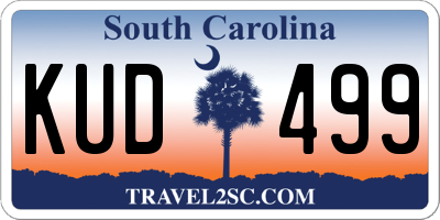 SC license plate KUD499