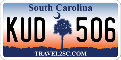 SC license plate KUD506