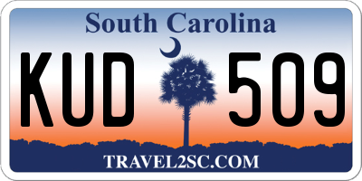SC license plate KUD509