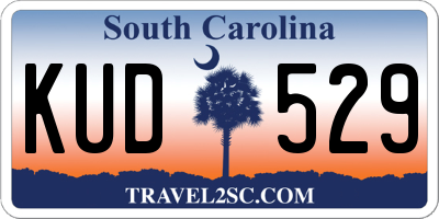 SC license plate KUD529