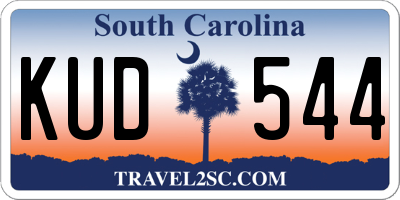 SC license plate KUD544