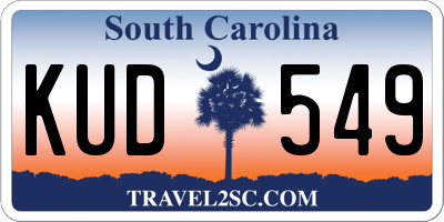 SC license plate KUD549